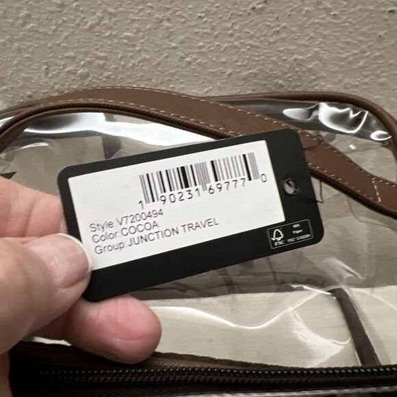 Guess V7200494 Cocoa "G" Logo 4-Piece Cosmetic Junction Travel Bag - Picture 6 of 8